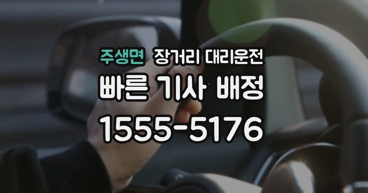 주생면 장거리 대리운전