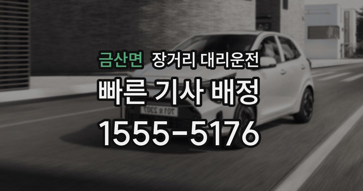 금산면 장거리 대리운전