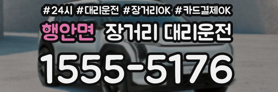 행안면 장거리 대리운전