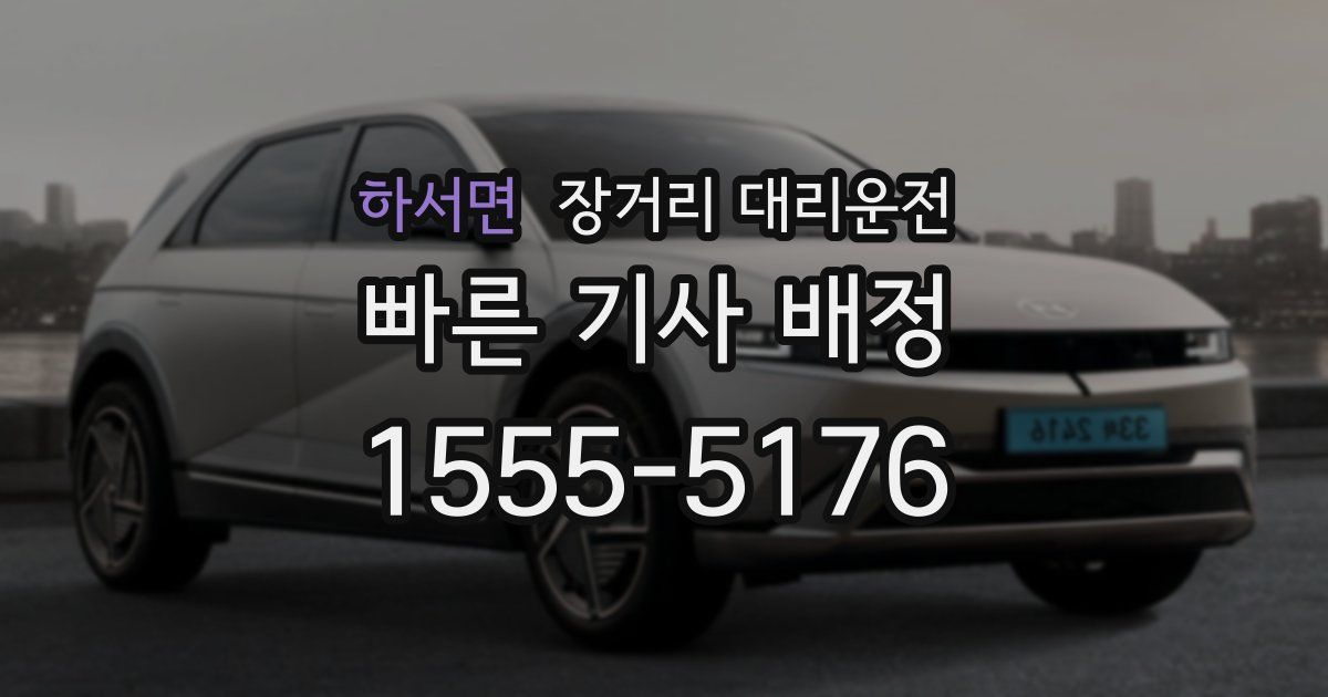 하서면 장거리 대리운전