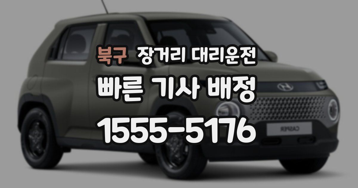 북구 장거리 대리운전