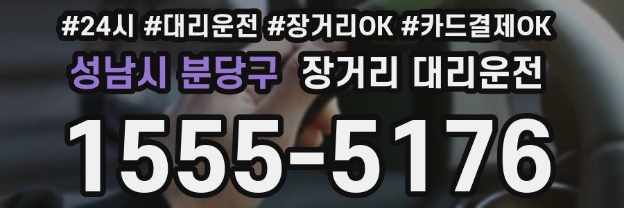 성남시 분당구 장거리 대리운전