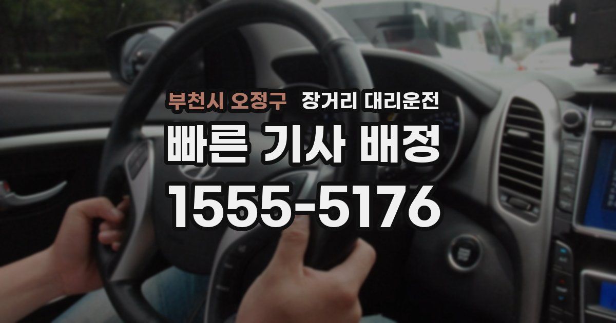 부천시 오정구 장거리 대리운전