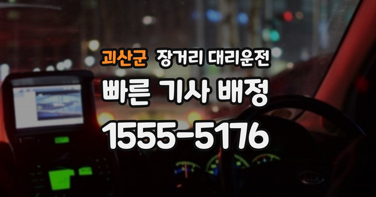 괴산군 장거리 대리운전