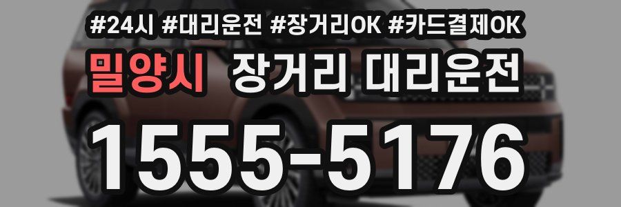밀양시 장거리 대리운전