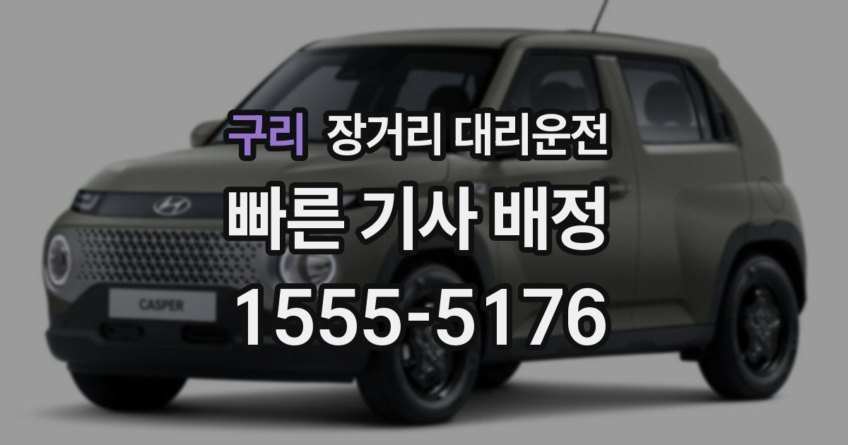 구리 장거리 대리운전