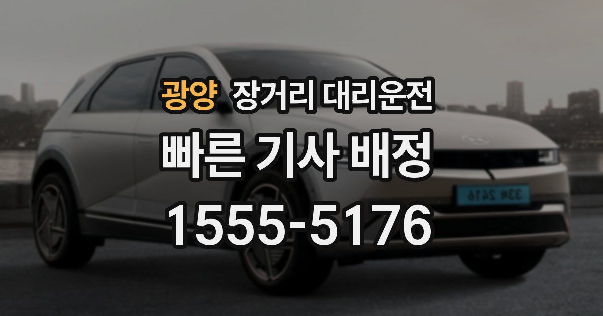 광양 장거리 대리운전