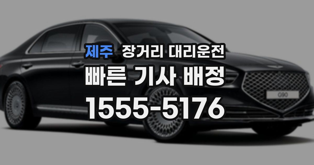 제주 장거리 대리운전