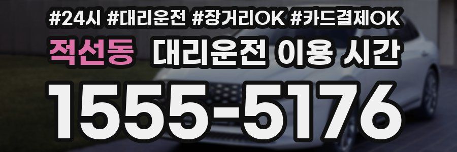 적선동 대리운전 이용 시간