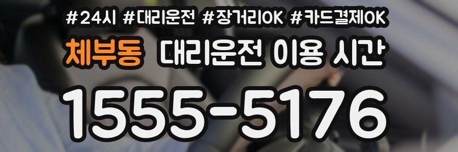 체부동 대리운전 이용 시간