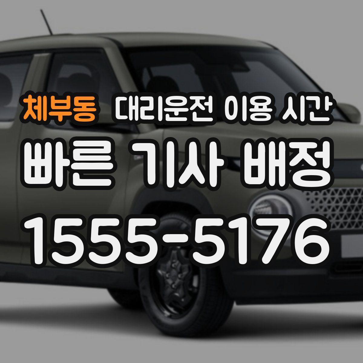 체부동 대리운전 이용 시간