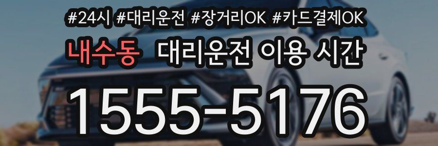 내수동 대리운전 이용 시간