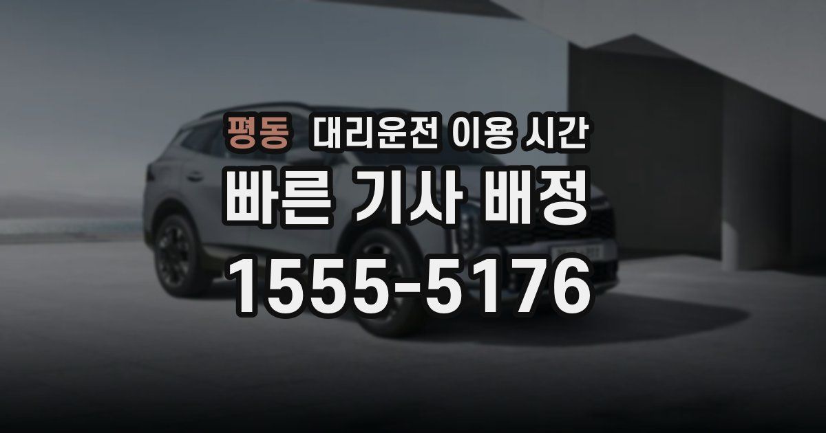 평동 대리운전 이용 시간