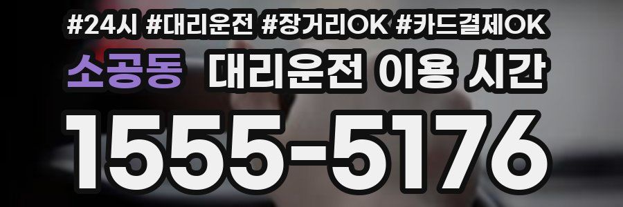 소공동 대리운전 이용 시간