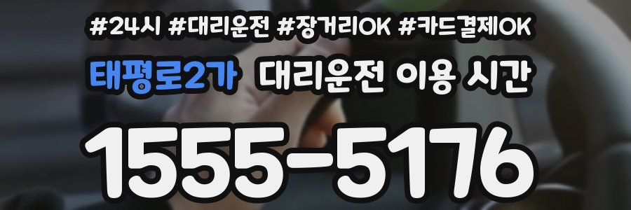 태평로2가 대리운전 이용 시간