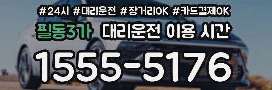 필동3가 대리운전 이용 시간