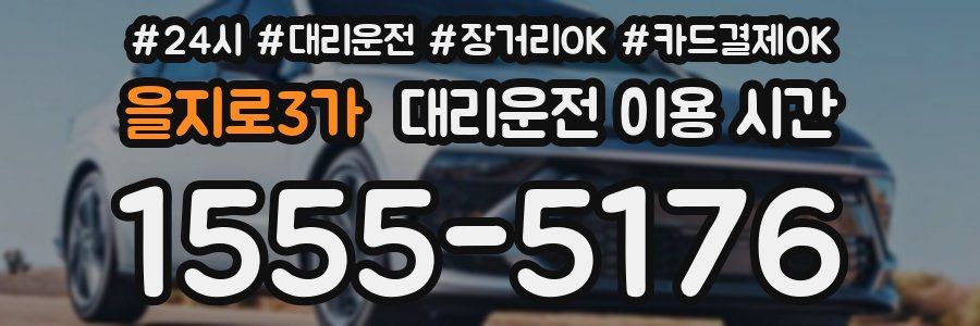 을지로3가 대리운전 이용 시간