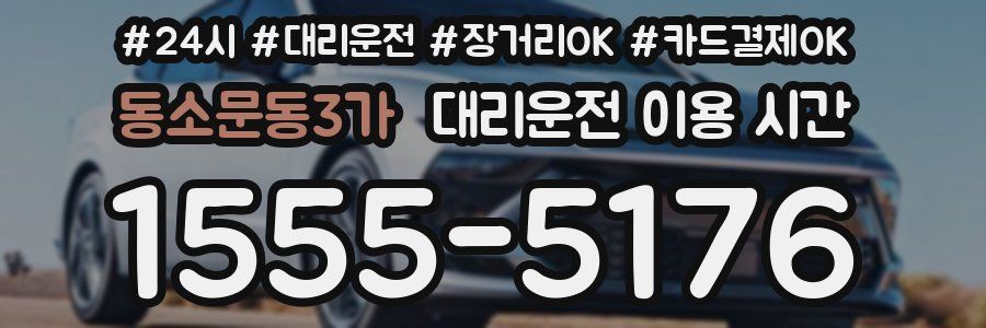 동소문동3가 대리운전 이용 시간