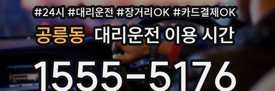 공릉동 대리운전 이용 시간