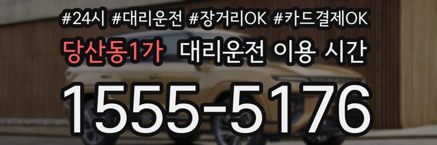 당산동1가 대리운전 이용 시간