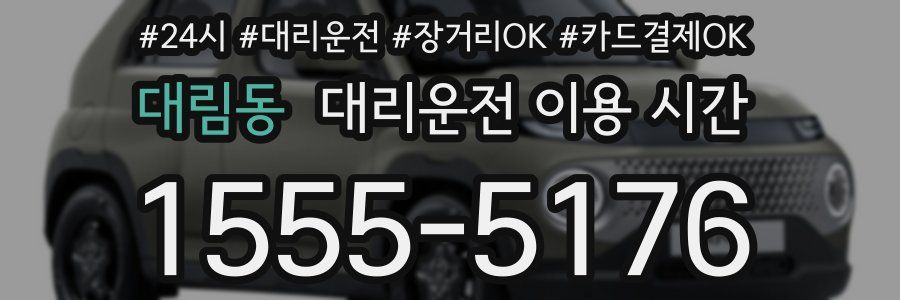 대림동 대리운전 이용 시간