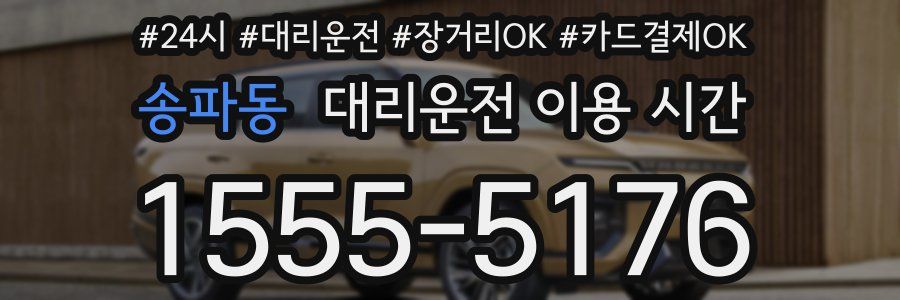송파동 대리운전 이용 시간