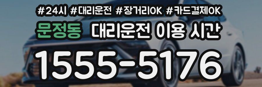 문정동 대리운전 이용 시간