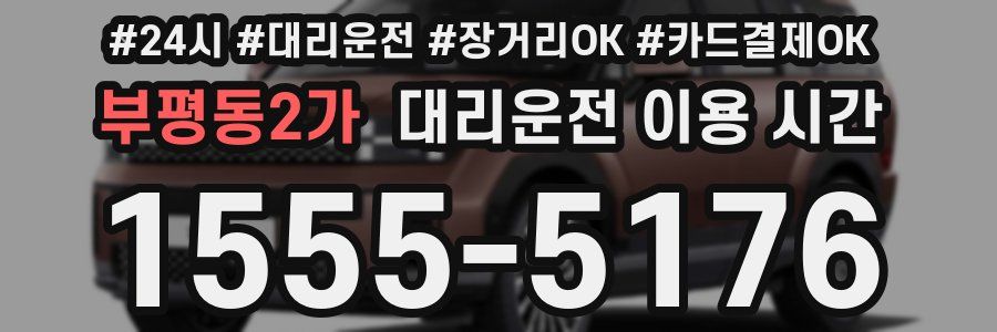 부평동2가 대리운전 이용 시간