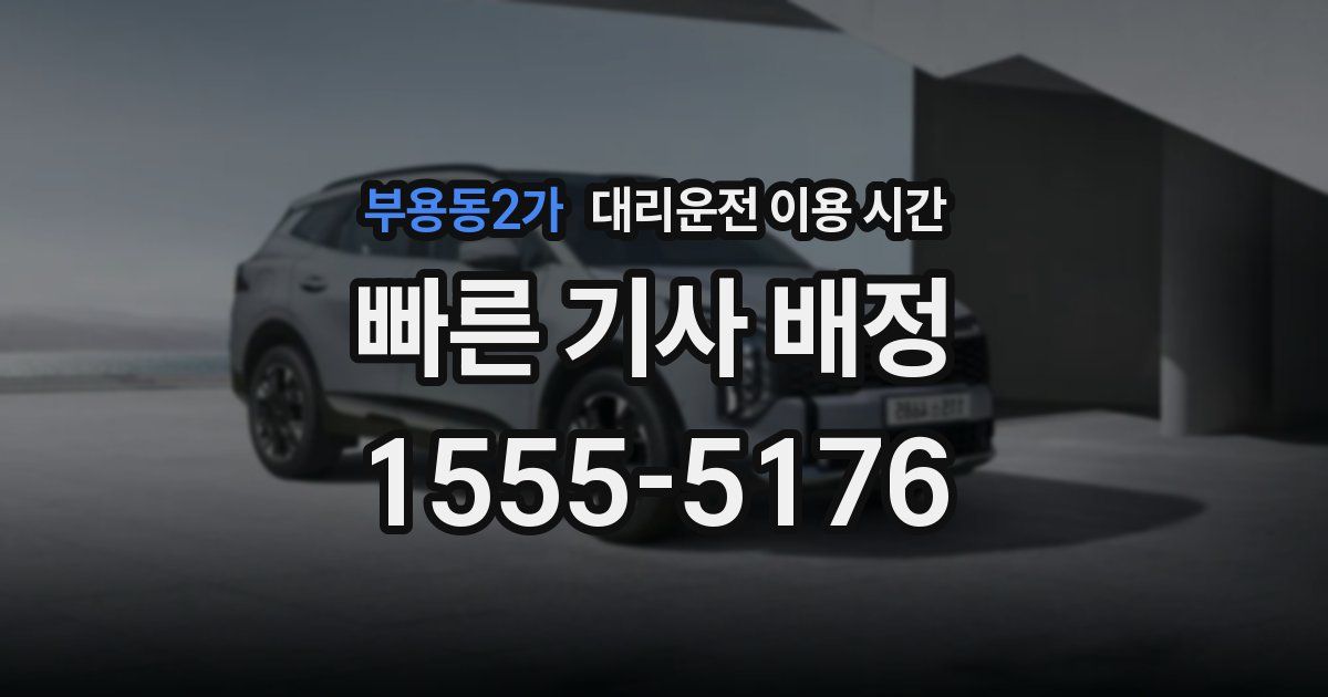 부용동2가 대리운전 이용 시간