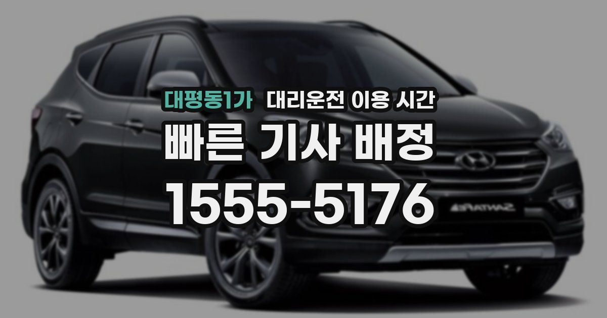대평동1가 대리운전 이용 시간