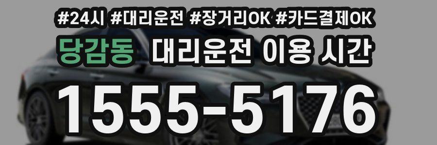 당감동 대리운전 이용 시간