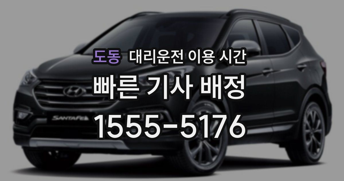도동 대리운전 이용 시간