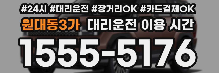 원대동3가 대리운전 이용 시간