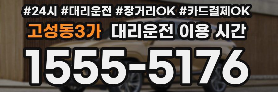 고성동3가 대리운전 이용 시간