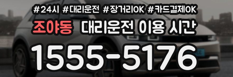 조야동 대리운전 이용 시간