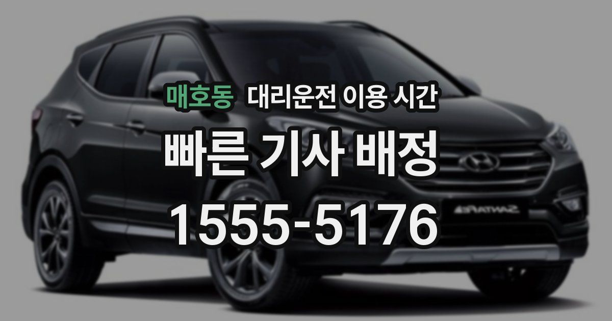 매호동 대리운전 이용 시간