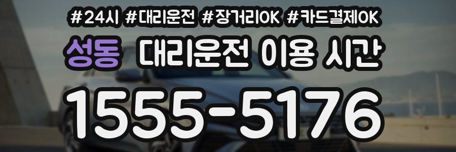 성동 대리운전 이용 시간