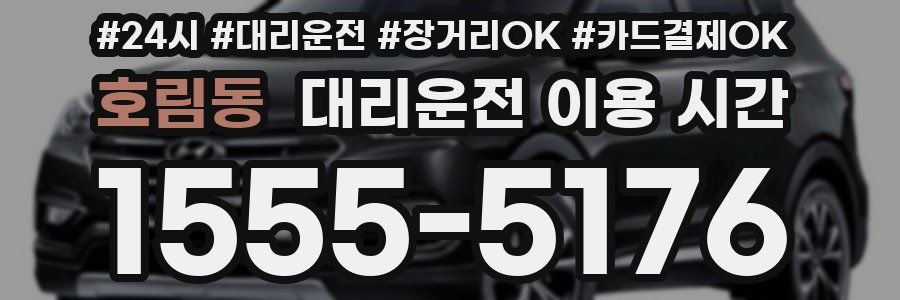 호림동 대리운전 이용 시간