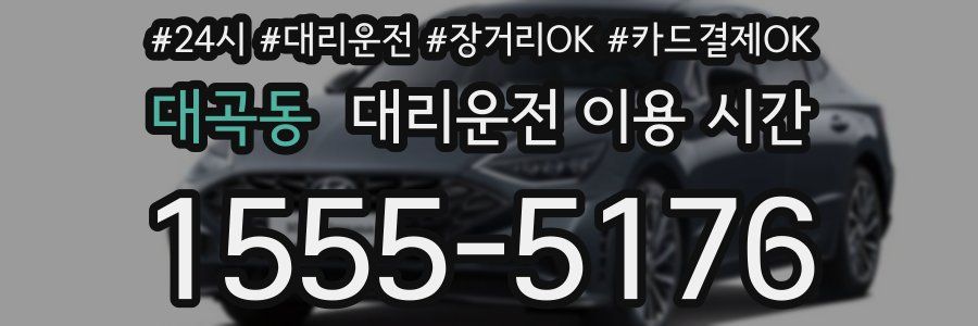 대곡동 대리운전 이용 시간