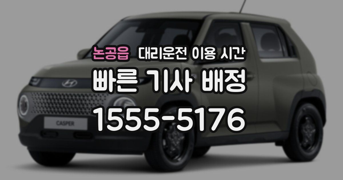 논공읍 대리운전 이용 시간