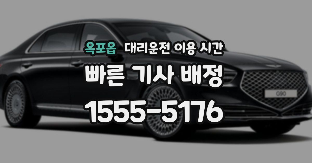 옥포읍 대리운전 이용 시간