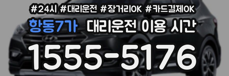 항동7가 대리운전 이용 시간