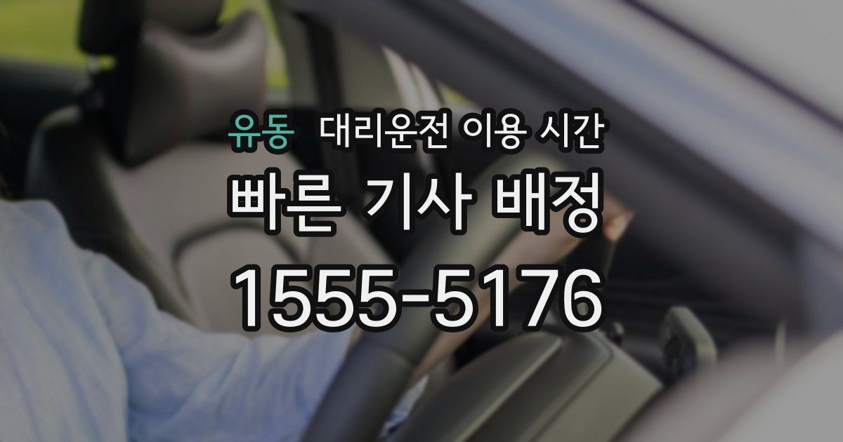 유동 대리운전 이용 시간