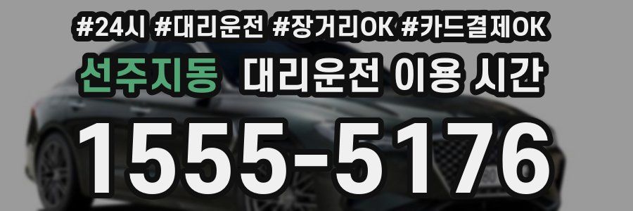 선주지동 대리운전 이용 시간