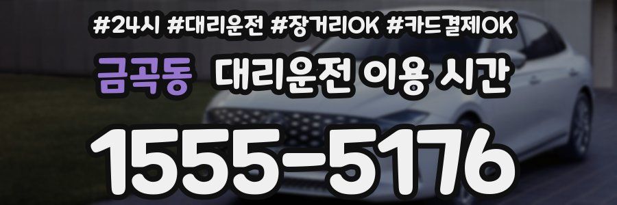 금곡동 대리운전 이용 시간