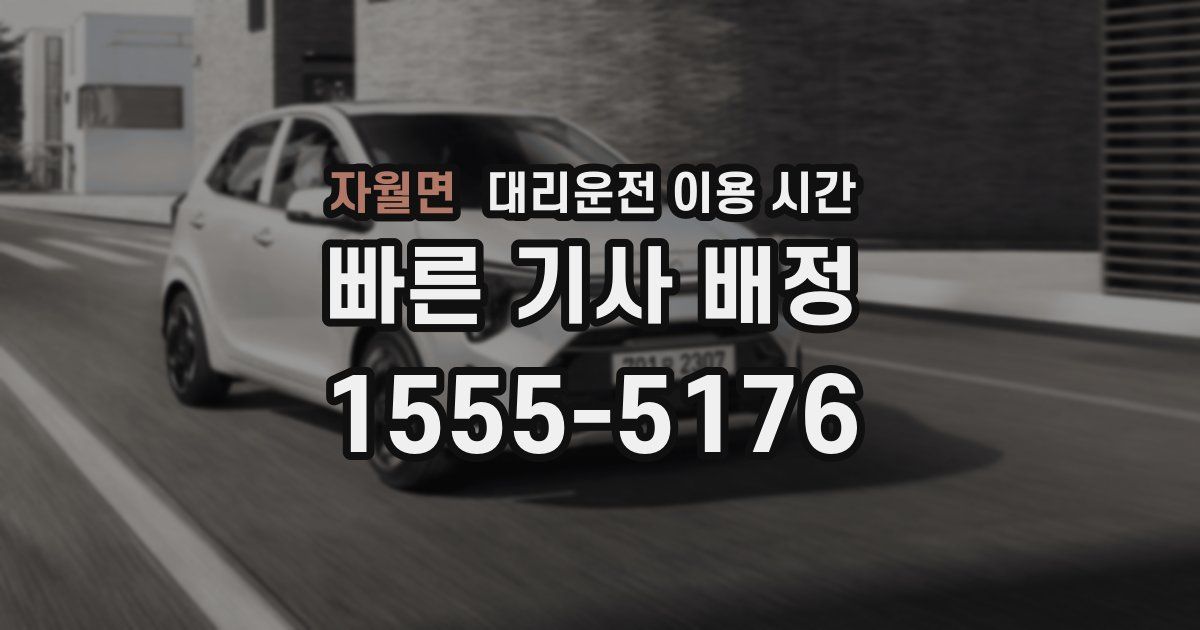 자월면 대리운전 이용 시간