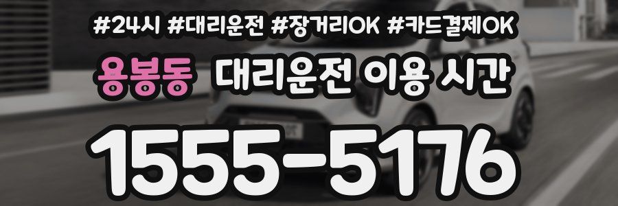 용봉동 대리운전 이용 시간