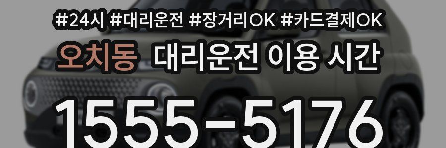 오치동 대리운전 이용 시간