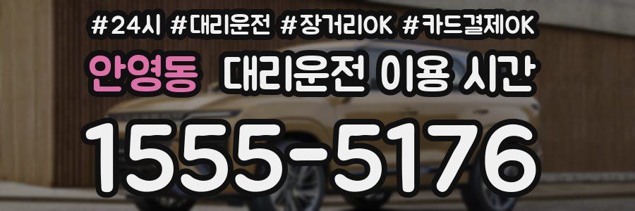 안영동 대리운전 이용 시간