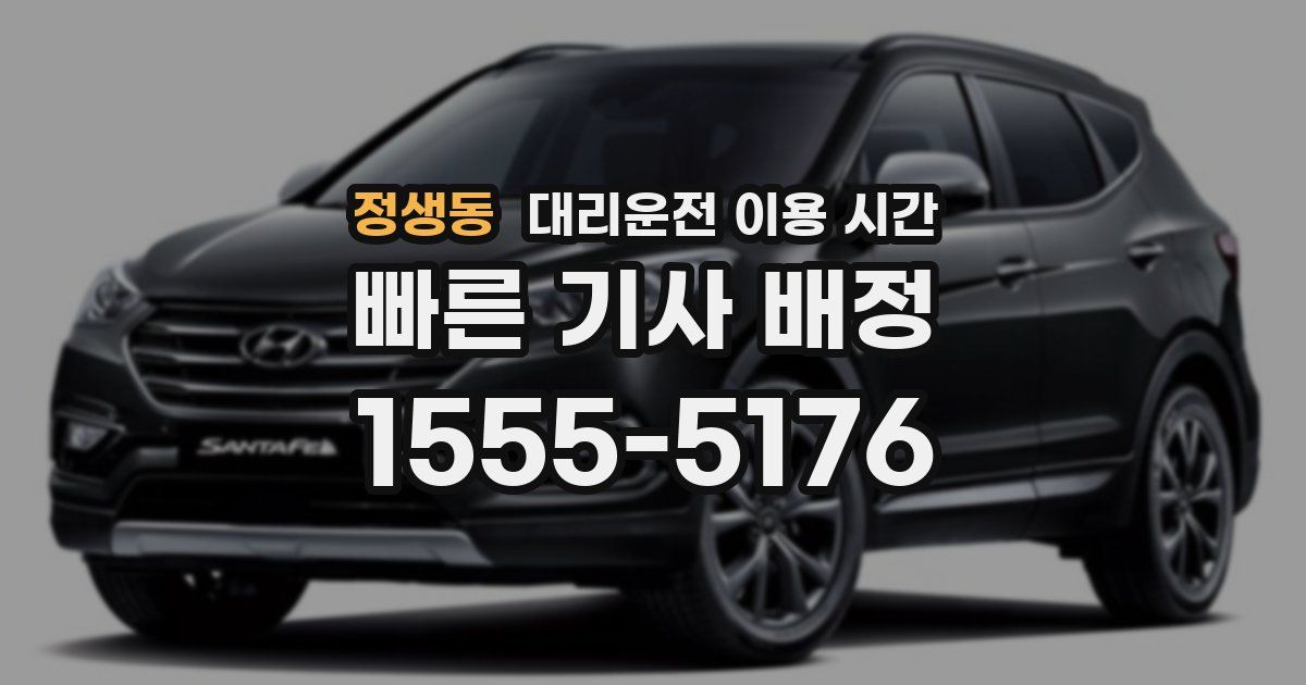 정생동 대리운전 이용 시간